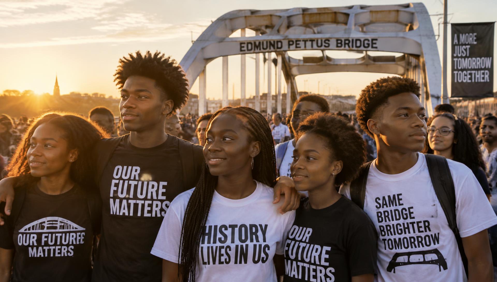 Students walking together at golden hour